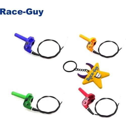 1/4 Turn CNC Alloy Twist Throttle Cable Handle Assembly For 50- 250cc TTR KX CRF Dirt Pit Bike Motorcycle MX Motocross