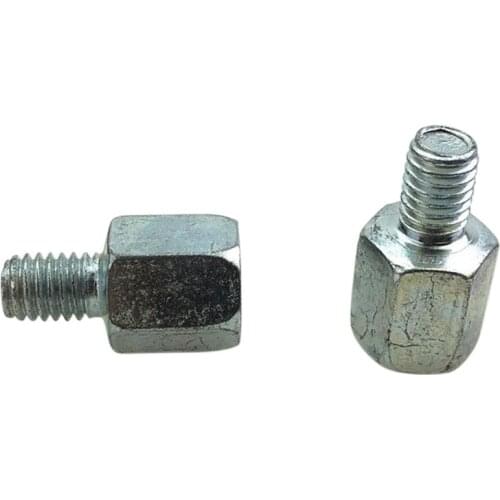 1 pair motorcycle rearview mirror reverse right threaded silver adapter conversion bolt inside 10mm 8mm Reverse