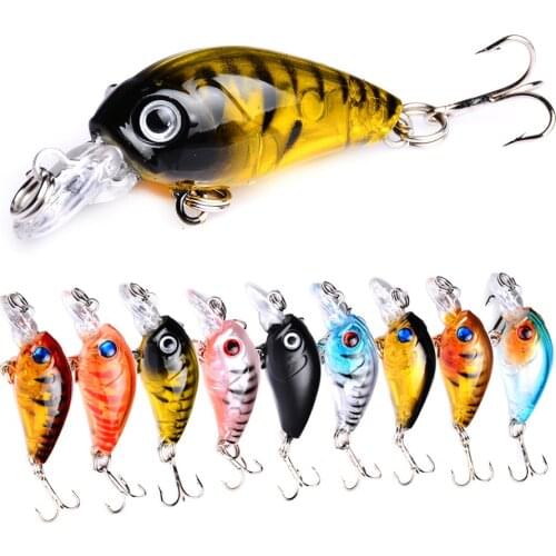1Pcs Minnow Fishing Lure 4.5cm 3.5g 3D Eyes Plastic Hard Bait Crankbait Wobblers Fishing Hooks Tackle Artificial Japan Swimbait