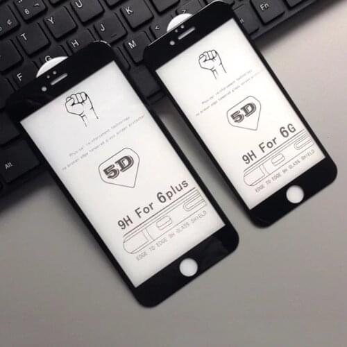 10Pcs/Lot 5D Curved Edge Full Cover Screen Protector Tempered Glass For iPhone 12 11 Pro Max XR XS Max X 8 7 6S Plus SE2 Glass