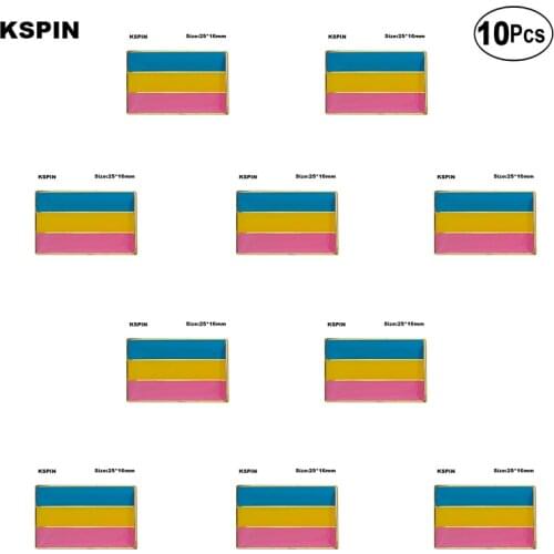 Pansexual pride Lapel Pin Flag badge Brooch Pins Badges 10Pcs a Lot