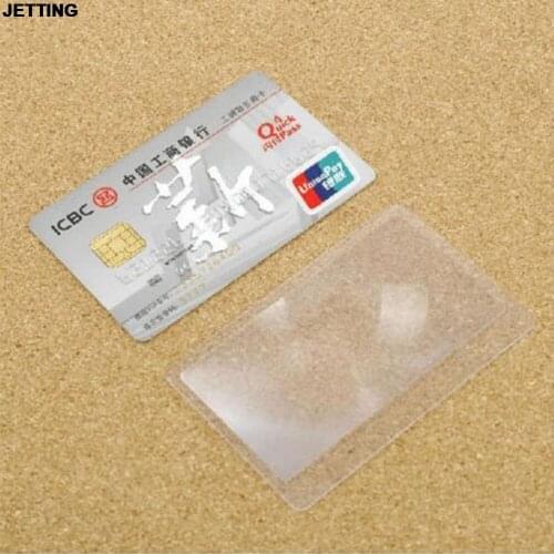 10pcs Transparent Credit Card 3 X Magnifier Magnification Magnifying Fresnel LENS Drop Shipping
