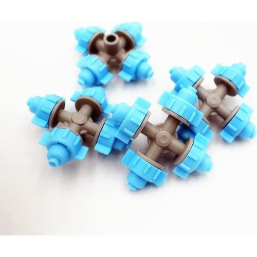 100pcs Cross Misting Sprayer Greenhouses Misting Nozzles Automatic Gardening Sprinkler Irrigation Watering Equipment M135