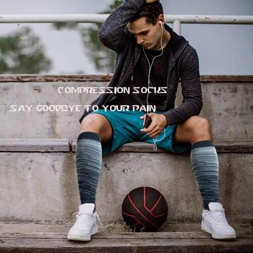 2Pcs Compression Socks Knee High/Long Printed Nylon Socks Hosiery Footwear Newest