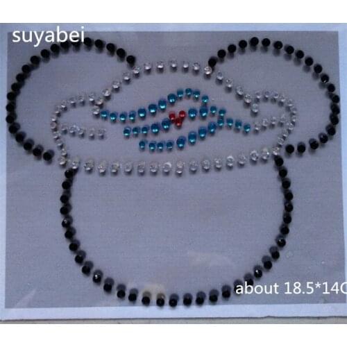 2pc/lot Sailor design rhinestone motif hot fix rhinestone transfer motifs iron on applique patches for shirt