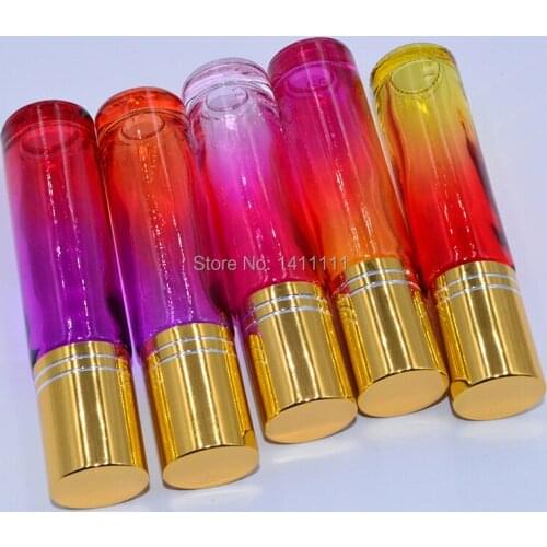 200pcs/lot Wholesale Gradient colorful 10ml 1/3oz THICK Roll On Glass Perfume Bottle Fragrances Essential Oil bottle Roller Ball