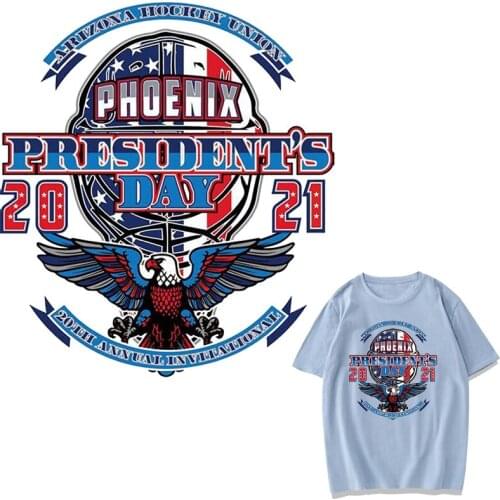 2021 Bird Eagle Patches Letters Thermal Stickers on Clothes Iron-on Transfers for Clothing Thermoadhesive Patch Diy Applique