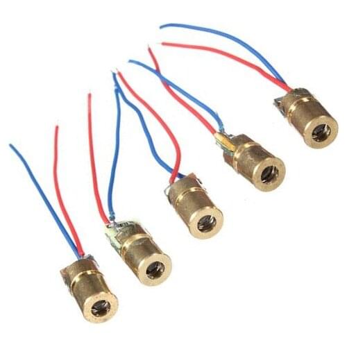 5 Pcs NEW Mini 650nm 5mW 5V Laser Dot Diode Module Head