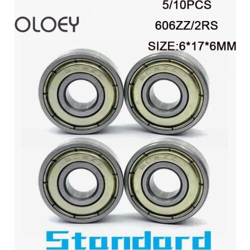 606ZZ 2RS Bearing 5/10PCS Size 6x17x6 mm Miniature 606ZZ 2RS Ball Bearings Corrosion Resistance And High Precision
