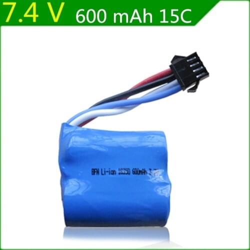 7.4V (3.7 * 2) 600mAh lithium battery 18350 You Di UDI001 speed remote control boat speedboat