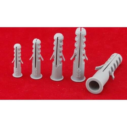 250pcs/lot expand nail 5/6/7/8/10mm plastic plug anchor PE material