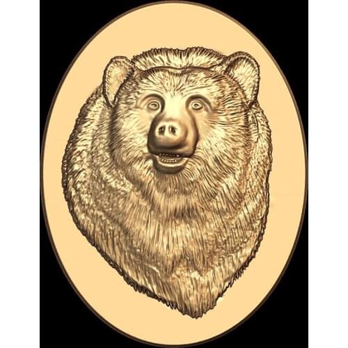 Bear 3d Model Relief for CNC Router Engraver Carving Machine Relief Artcam Aspire in STL File Format