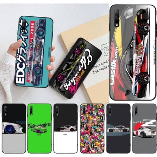 PENGHUWAN Tokyo JDM Drift Sport Car Black Cell Phone Case for Huawei Honor 30 20 10 9 8 8x 8c v30 Lite view pro