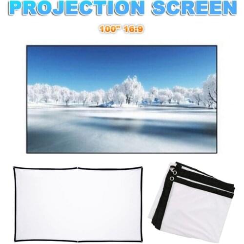 16:9 Projector Screen Fabric 100 100 Inch Screen Projection Portable Reflective Cloth For Xgimi H3 H2 YG400 For Xiaomi Beamer