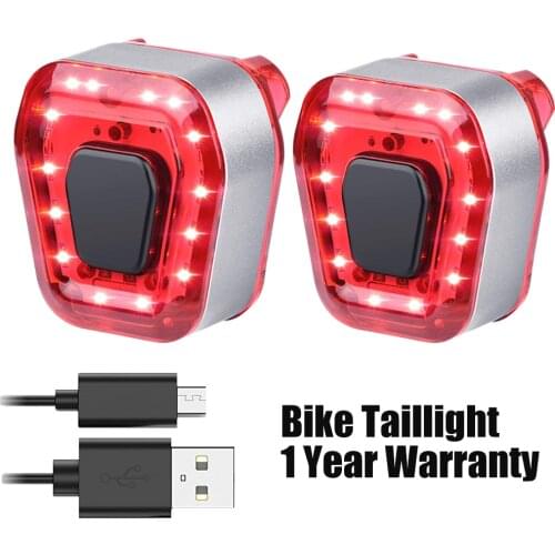 5 Modes LED Bike Lights Tail Rear Light USB Charge Brake lights Road Bike MTB Rear Taillights Cycling Flasher Real Light Lamp