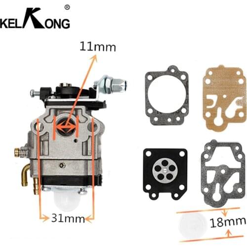 KELKONG Carburetor 10mm Carb Kit Walbro WYJ-138 PMW part 4088 fit for Mini Moto 33CC 36CC Kragen Zooma Gas Scooter Pocket Bike
