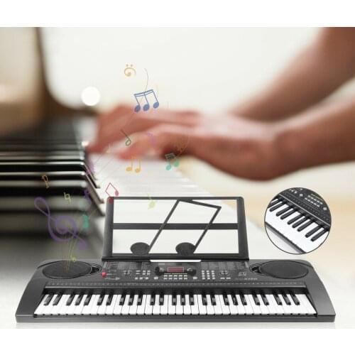 61 Key Piano Keyboard Organ Instrument Touch Display Kit with Music Stand Full-Size Keys Educational Toys Birthday Gift