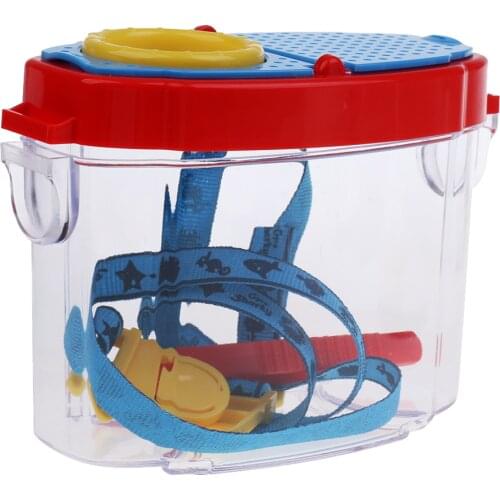 Colorful Eye-catching Bug Insect Leaf Magnifying Box with Neck Cord Rope Outdoor Exploring Nature Toys