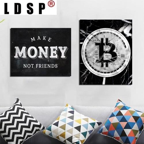 LDSP Modular Abstract Canva Painting Poster Print Make Money Not Friends Sofa Wall Art Picture Home Decor Living Room Unframed