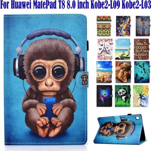 Matepad T8 8.0 case For Huawei MatePad T8 8.0 inch Kobe2-L09 Kobe2-L03 Cover Stand Pu Leather Shell Skin Funda for MatePad