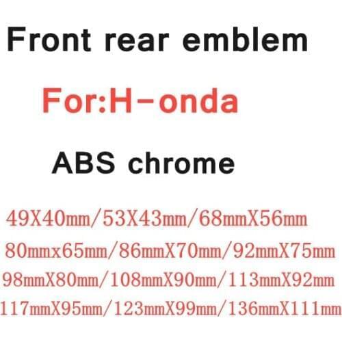 1pcs ABS chrome H logo car Steering Wheel Sticker Front Bonnet Grill rear Trunk Badge Emblem Sticker styling
