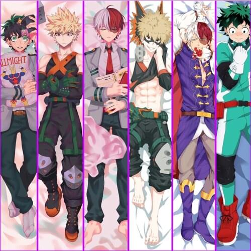 Anime My Hero Academia Dakimakura Hugging Body Pillow Case Boku no Hero Academia Male Character DIY Throw Cushion Pillow Cover