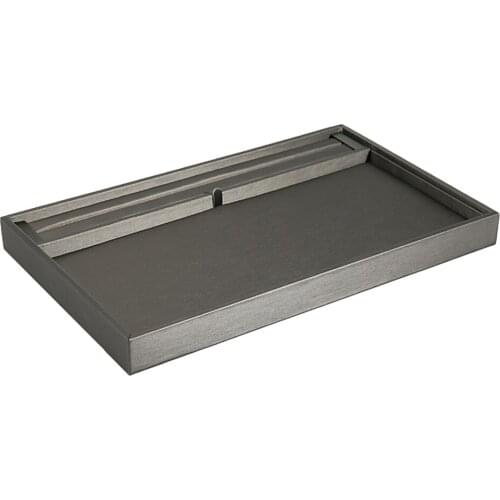 Jewelry Display Tray Case Necklace Ring Holder - 9.8 x 7.9 x 1.2 inch/13.8 x 8.3 x 1.2 inch Gray Color