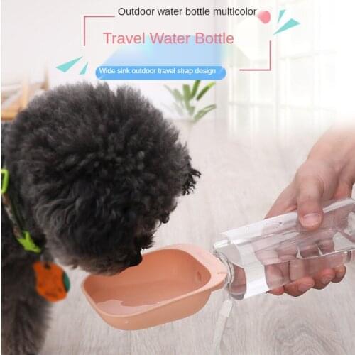 Portable Pet Dog Water Bottle Pet Travel Water Bottle Outdoor Water Feeder Bowl Cat Drinking Water Bottle