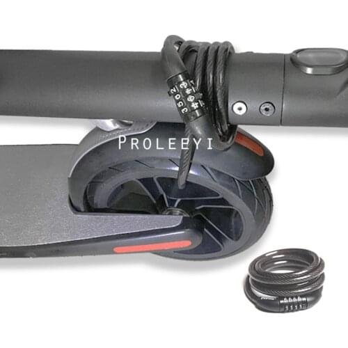 For Ninebot Es1 Es2 Scooter Anti-Theft Cable Tyre Tire Safe Lock with Wire for Xiaomi Mijia M365/Pro Scooter Wheel Hub Code Lock
