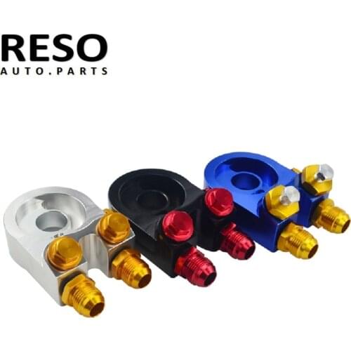RESO--AN10 oil cooler adapter sandwich TURBO WITH Thermostat And FITTING 3/4-16 UNF,M20*1.5