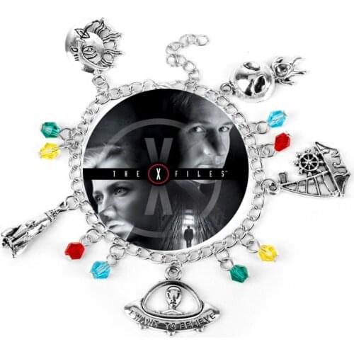 The X-Files I Want to Believe Alien Bracelets for Women Bangles Wristbands Charms diy Jewelry