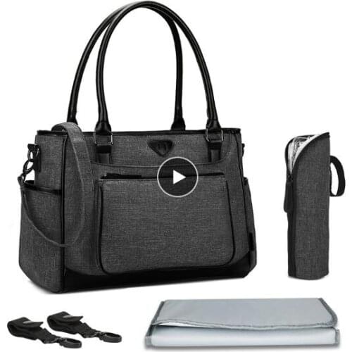 BRINCH Baby Diaper Bag Fashion Designer Large Capacity Waterproof Stroller Bag Multifunction Maternity Mummy Bag For Baby Care