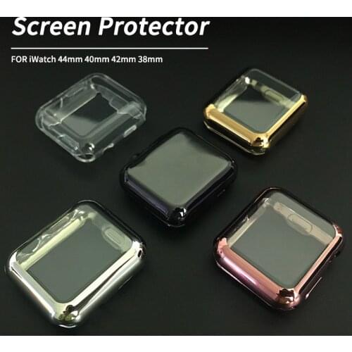 Ultra-thin Screen Protector Case for Apple Watch 5 4 44MM 40MM Soft Transparent TPU Cover for IWatch 3 2 1 38MM 42MM Accessories