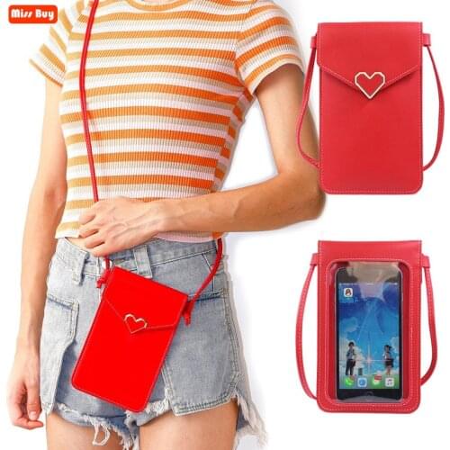 Universal Touch Screen Mobile Phone Bag For Samsung/iPhone/Huawei/HTC/LG Wallet Case Outdoor Shoulder Bags Cover Handbag Pouch