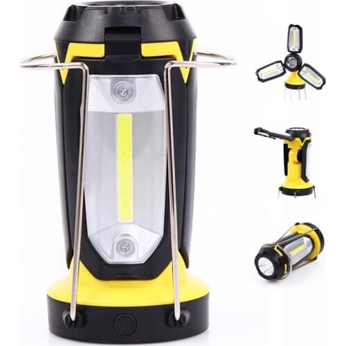 Bright light COB Portable Lantern Camping lamp usb rechargeable Led Lightweight Tent Lamp For Working Hiking Camping