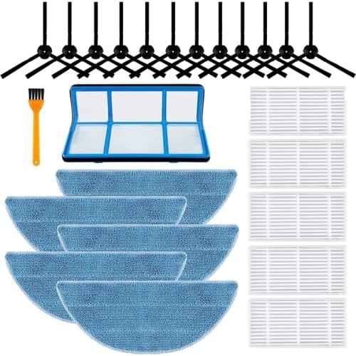 Replacement Parts for ILIFE V3 V3S V5 V5S Pro Robot Vacuum Accessories Side Brush Filter Mop Pad