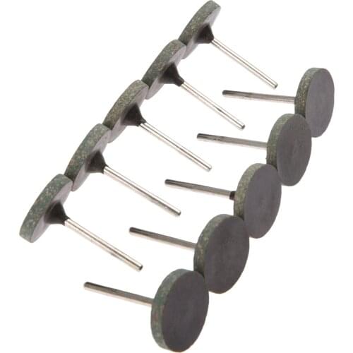 10Pcs 25mm T-shaped Rubber Grinding Head Buffing Polishing Grinding Wheel for Metal Wood Rotary Tool 3mm Shank