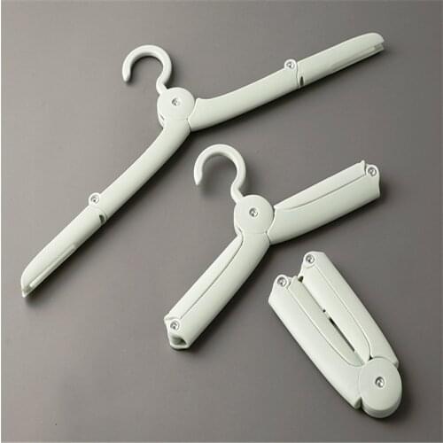 2019 Creative Portable Folding Clothes Hangers Space Saving Camping Travel Clothing Drying Rack Dormitory Cloth Hangers