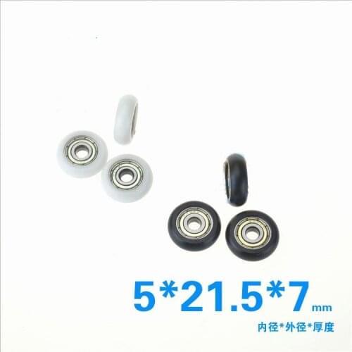 9PCS 625ZZ POM Bearings Passive Round Roller Wheel with Kossel delrin Plastic Wheel 5x21.5x7mm for 3D Printer Parts
