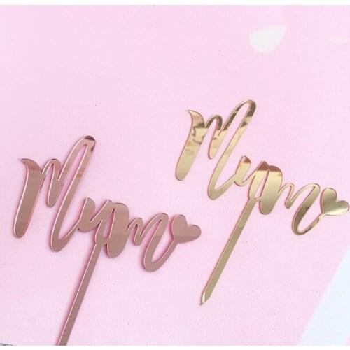 Acrylic One Cake Topper 1 St Birthday Party Cupcake Toppers Flags Wedding Baby Shower Supplies Lovely Baking Dessert Decorations