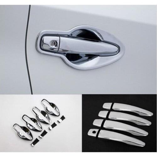 2016 ACCESSORIES FIT FOR NISSAN QASHIQAI J11 2014 2015 CHROME DOOR HANDLE COVER BOWL CUP CAP TRIM MOLDING OVERLAY 2IN1