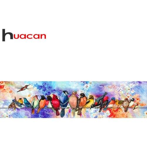 Huacan Diamond Painting Birds Cross Stitch Diamond Mosaic Animal Full Layout Diamond Embroidery Home Decoration