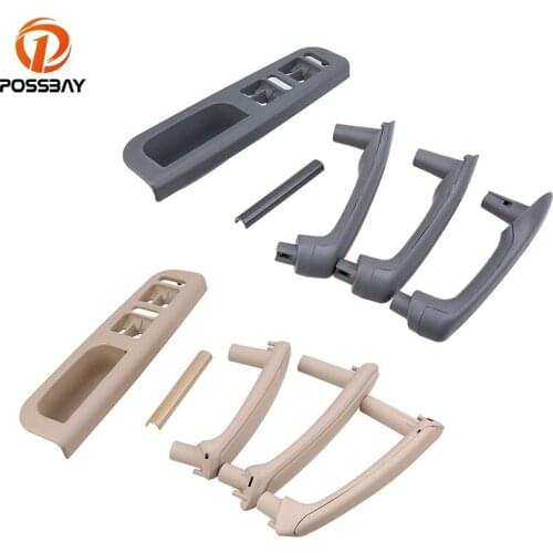 POSSBAY Car Interior Door Handle Grab Switch Panel for VW Golf IV 4 GTI/R32/Variant Beige/Gray Car Door Window Switch Control
