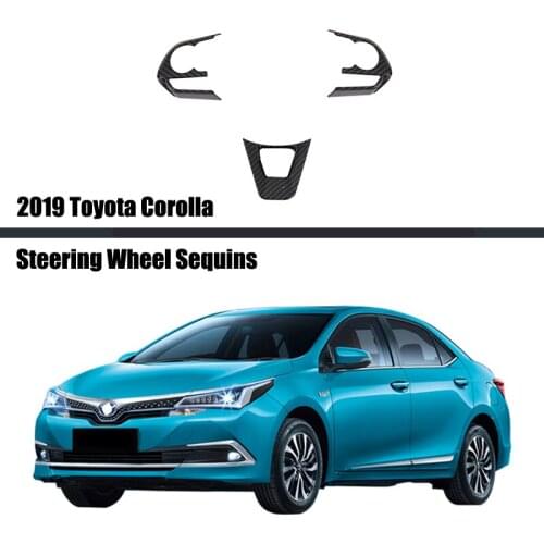 For Toyota Corolla 2019 2020 2021 Car Steering Wheel Sequin Sticker Interior Steering Wheel Decoration Trim Car Accessories