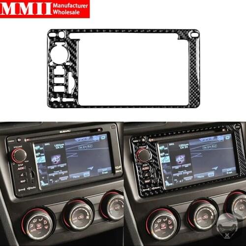 Navigation Panel Frame Cover Trim Sticker For Subaru Impreza/Subaru XV Crosstrek 2012-2014 Real Carbon Fiber Decoration Part