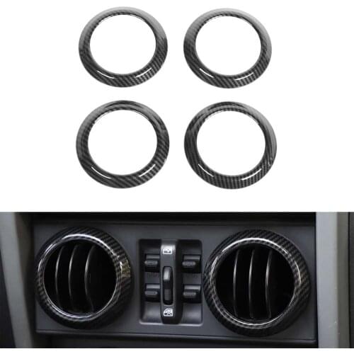 Car Air Conditioner Outlet Vent Decoration Rings Trim For Jeep Wrangler JK 2007-2010 Interior ABS Auto Parts Accessories 4Pcs