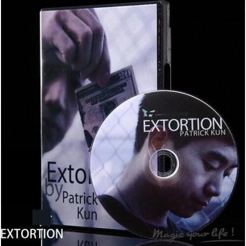 Free Shipping! Extortion (Dvd And Gimmick) - Magic Tricks,Card Magic Props,Classic,Illusion,Street,Close Up,Magia Toys Classic
