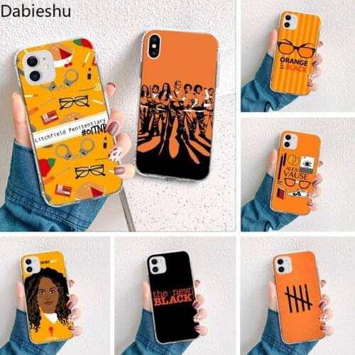Orange Is The New Bling Cute Phone Case for iphone 12 pro max 11 pro XS MAX 8 7 6 6S Plus X 5S SE 2020 XR cover