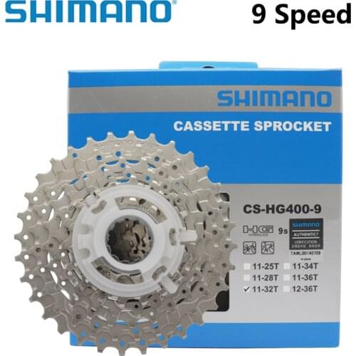 SHIMANO CS HG400 9 Speed Mountain Bike Cassette 11-32T 11-34T 12-36T MTB 9v Bicycle Freewheel original accessories
