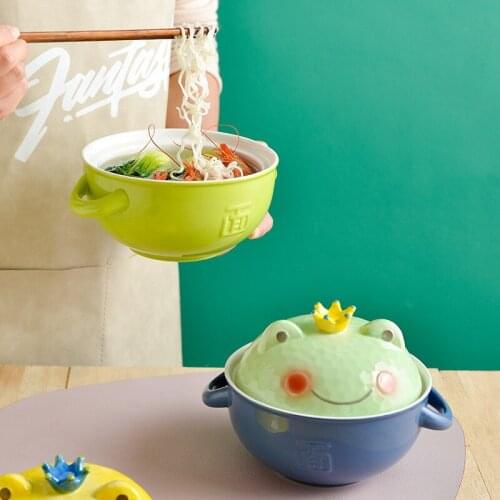 Japanese style instant noodles ceramic household bowl student dormitory creative soup ramen ceramic rice bowl